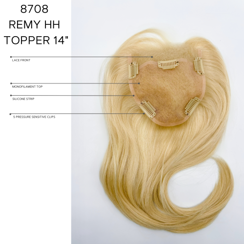14" Remy Human Hair Topper by Amore